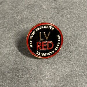 Hat Club Pin Black Red LV RED Exclusive New Era Hat Accessory Luis V Pack Enamel